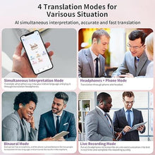 Load image into Gallery viewer, AI Translation Earbuds Real Time 3-in-1 Free-Clip Ai Translator Earbuds, 110+ Languages Translation AI Language Translator Earphones, Clear Sound, No APP Subscription for iOS and Android (Rose Gold)
