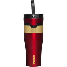 Load image into Gallery viewer, Corkcicle x Marvel Iron Man Go Cup XL Insulated Tumbler with Lid and Straw, 30 oz – Reusable Water Bottle Keeps Beverages Cold for 12hrs – Cupholder Friendly Tumbler, Leak-Proof Design
