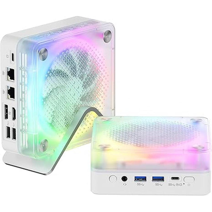 Mini PC Gaming AMD Ryzen 8745HS, Ultra-fast, Up to 4.9GHz 8C/16T, Radeon 780M, 32GB DDR5 1TB PCIe 4.0, Dual Fans/65W/USB-C 4/2.5Gbps/WiFi6/Bluetooth5.2/RGB Control, Small Mini Desktop Computer