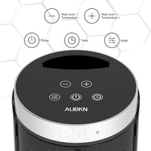 Load image into Gallery viewer, Space Heater, AUBKN Small Portable Electric Heaters for Indoor Use with Thermostat and Remote,12H Timer, 5 Mode, 1500W PTC Ceramic Fast Safety Heat for Office Bedroom Home
