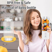 Load image into Gallery viewer, Portable Blender for Smoothies and Shakes, USB-C Rechargeable Mini Blender with 6 Stainless Steel Blades, BPA-Free 20oz Personal Small Mixer for Gym Camping Travel
