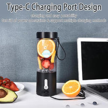 Load image into Gallery viewer, Portable Blender for Smoothies and Shakes, USB-C Rechargeable Mini Blender with 6 Stainless Steel Blades, BPA-Free 20oz Personal Small Mixer for Gym Camping Travel
