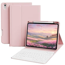 Load image into Gallery viewer, GKABXY Keyboard Case for iPad (A16) 11th Generation 11 inch 2025, iPad 10th Gen 10.9 Inch 2022, Detachable Wireless Bluetooth Keyboard Cover with Pencil Holder,Ultra-Fast Charging, Auto Sleep (Pink)
