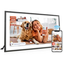 Load image into Gallery viewer, Frameo 15.6 Inch Large Digital Photo Frame, Digital Picture Frame WiFi with 32GB, 1920 * 1080 IPS HD Touch Screen, Tabletop&amp;Wall-Mounted,Birthday,Wedding,Gifts for Men/Women/Father/Mom/Grandparents

