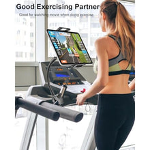 Load image into Gallery viewer, Gooseneck Spin Bike Tablet Holder [Large Clamp] [Thick Case Friendly] Treadmill Tablet Mount for Exercise Bike, Stationary Bicycle, Stroller, Wheelchair for iPad Pro Air Mini, Galaxy, iPhone (6-15.6)
