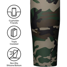 Load image into Gallery viewer, Corkcicle Stainless Steel Protein Shaker with Leakproof Lid, 30oz - Woodland Camo
