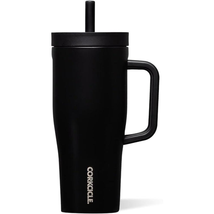 Corkcicle 22oz Insulated Cruiser Tumbler with Handle & Straw - Matte Black