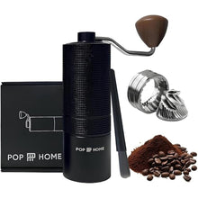 Load image into Gallery viewer, Stainless Steel Manual Coffee Grinder with Adjustable Setting - Lightweight and Easy to Clean - Hand Held Coffee Grinder - Perfect for Home, Office, and Camping - (Black)
