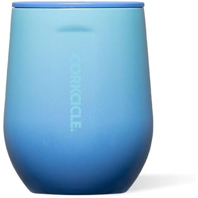 Corkcicle Stemless Insulated Wine Glass Tumbler, 12oz - Boom Box Blue