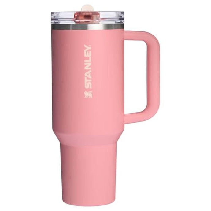 Stanley Quencher ProTour Flip Straw Tumbler with Leakproof Lid 40 oz | Built-In Straw and Handle | Cup Holder Compatible for Travel | Insulated Stainless Steel Cup | BPA-Free | Pink Mesa