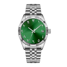 Load image into Gallery viewer, Boyarca Luxury Steel Arabic Numbers Mechanical Watches Automatic Movement Urdu Numerals Mechanical Watch 38mm Men s Wrist Watch with Luminous Waterproof Date (Green)
