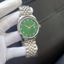 Load image into Gallery viewer, Boyarca Luxury Steel Arabic Numbers Mechanical Watches Automatic Movement Urdu Numerals Mechanical Watch 38mm Men s Wrist Watch with Luminous Waterproof Date (Green)
