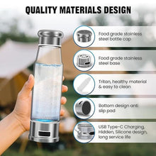 Load image into Gallery viewer, Hydrogen Water Bottle Generator, 5Min 1500PPB Rechargeable Hydrogen Water Generator, 15.22OZ Portable Water Ionizer with SPE PEM Gift for Health Enthusiasts &amp; Home, Office
