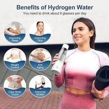 Load image into Gallery viewer, 5000PPB Hydrogen Water Bottle Generator 3 in 1 Hydrogen Water Generator Machine with SPE &amp; PEM Technology Portable Hydrogenated Water Bottle Inhalation for Healthy Hydration/White
