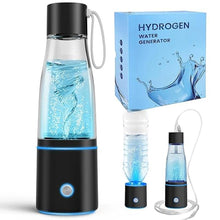 Load image into Gallery viewer, 5000PPB Hydrogen Water Bottle Generator 3 in 1 Hydrogen Water Generator Machine with SPE &amp; PEM Technology Portable Hydrogenated Water Bottle Inhalation for Healthy Hydration/Black
