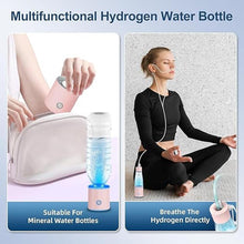 Load image into Gallery viewer, 5000PPB Hydrogen Water Bottle Generator 3 in 1 Hydrogen Water Generator Machine with SPE &amp; PEM Technology Portable Hydrogenated Water Bottle Inhalation for Healthy Hydration/Pink
