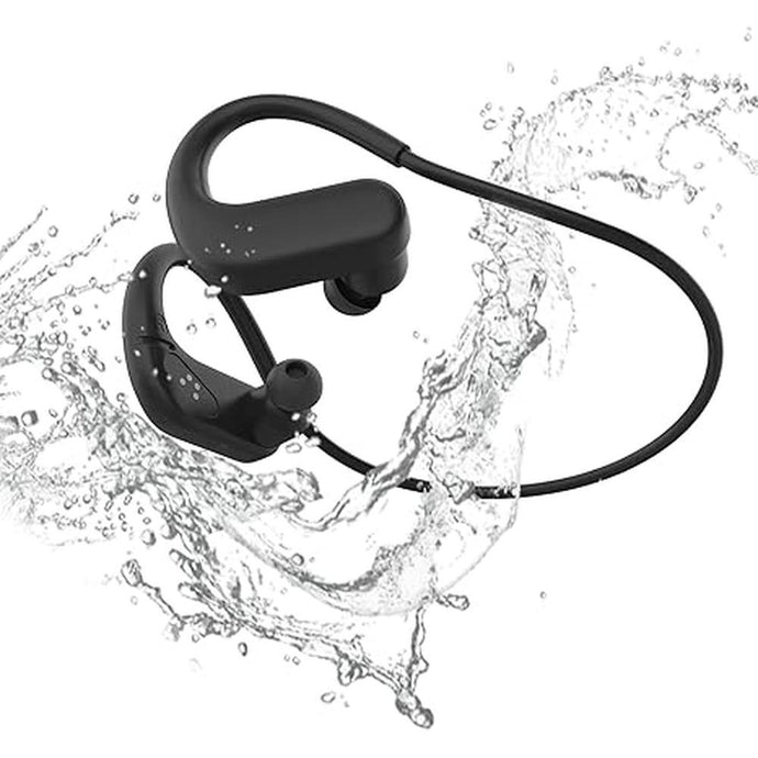 IPX8 Waterproof Swimming Headphones-Bone Conduction Headphones, Built-in 8G Memory, in Ear Underwater Earbuds, Wireless Earphones Bluetooth 5.4, 8H Playtime, Waterproof Earbuds for Swimming, Running