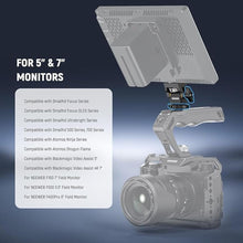 Load image into Gallery viewer, NEEWER Cold Shoe Camera Monitor Mount with Anti Twist 1/4" Screw Compatible with Atomos Ninja V, 5" &amp; 7" Field Monitor, 360° Swivel 180° Tilt with Adjustable Damping, MA006
