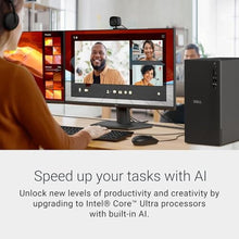 Load image into Gallery viewer, Dell Tower Desktop ECT1250 - Intel Core Ultra 7-265 Processor, Intel UHD Graphics, 16GB DDR5 5600MT/s Memory, 1TB M.2 SSD, 3.0 SD Card Reader, Wired Keyboard and Mouse, Basic Onsite Service

