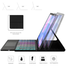 Load image into Gallery viewer, for Samsung Galaxy Tab S10 FE+ Plus 13.1" 2025 Keyboard Case: 7 Colors Backlit Trackpad Keyboard for 13.1-inch Galaxy Tab S10 FE+ - One-Click DEX Mode - Detachable Key Board Cover with Pen Holder
