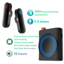 Load image into Gallery viewer, Portable Voice Amplifier with 2 Wireless Microphones for Teachers &amp; Elderly Rechargeable High Definition Sound Quality Voice Amplifier-Grey
