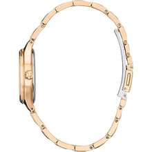 Load image into Gallery viewer, Citizen Women&#39;s Eco-Drive Mickey and Minnie Mouse Take Paris, Mother-of-Pearl Dial, Gold-Tone Stainless Steel Bracelet Watch (Model: FE2103-52D)
