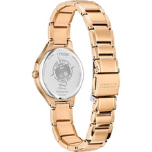 Load image into Gallery viewer, Citizen Women&#39;s Eco-Drive Mickey and Minnie Mouse Take Paris, Mother-of-Pearl Dial, Gold-Tone Stainless Steel Bracelet Watch (Model: FE2103-52D)
