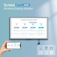 Load image into Gallery viewer, 4K Wireless HDMI Display Adapter,TV Adapter for The APP YouTube,for i-Phone, i-Pad, Android, Tablet, Laptop,Window to HDTV/Monitor/Projector, Compatible Miracast, AirPlay, DLNA
