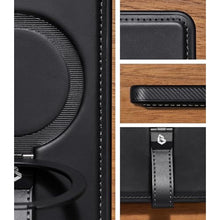 Load image into Gallery viewer, Butaiga for Samsung Galaxy S25 Edge Case Leather with Stand, Anti-Slip Shockproof Loop, Compatible with MagSafe, Magnetic Protective Galaxy S25 Edge Leather Case, Black
