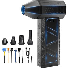 Load image into Gallery viewer, Compressed Air Duster, 3-Gear Electric Air Duster Rechargeable, Super Power Air Blower with Brushless Motor, Mini Blower for Computer, Keyboard, Car, House, Office, Outdoor, PC
