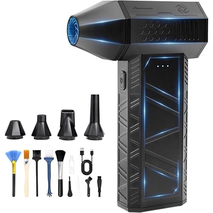 Compressed Air Duster, 3-Gear Electric Air Duster Rechargeable, Super Power Air Blower with Brushless Motor, Mini Blower for Computer, Keyboard, Car, House, Office, Outdoor, PC