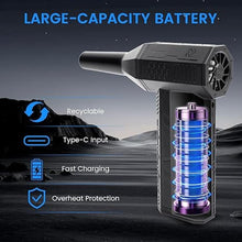 Load image into Gallery viewer, Compressed Air Duster, 3-Gear Electric Air Duster Rechargeable, Super Power Air Blower with Brushless Motor, Mini Blower for Computer, Keyboard, Car, House, Office, Outdoor, PC
