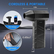 Load image into Gallery viewer, Compressed Air Duster, 3-Gear Electric Air Duster Rechargeable, Super Power Air Blower with Brushless Motor, Mini Blower for Computer, Keyboard, Car, House, Office, Outdoor, PC
