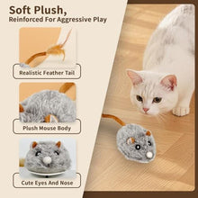 Load image into Gallery viewer, COSOWO USB Rechargeable Electric Mouse Cat Toy with Squeaky Sound, Interactive Toys for Indoor Cats, Automatic Mice Kitty Toys with Realistic Chirping, Fun Exercise Hunting Plaything for Pets
