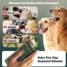 Load image into Gallery viewer, Dog Bark Deterrent Device Ultrasonic Anti-Barking Devices Up to 50FT Long Range &amp; Rechargeable Dog Training Device Safe &amp; Effective Portable Barking Control Devices for Dogs - Indoor &amp; Outdoor
