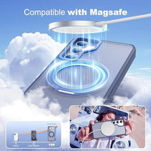 Load image into Gallery viewer, Zalinbo for Samsung Galaxy S25 Case with 360 Rotatable Magnetic Ring Stand Compatible with Mag-Safe Military Protection Shockproof Matte Translucent Phone Cases for Samsung Galaxy S25,Blue
