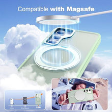 Load image into Gallery viewer, Zalinbo for Samsung Galaxy S25 Plus Case with 360 Rotatable Magnetic Ring Stand Compatible with Mag-Safe Military Protection Shockproof Matte Translucent Phone Cases for Galaxy S25 ,Green
