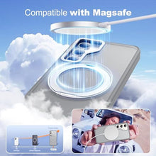 Load image into Gallery viewer, Zalinbo for Samsung Galaxy S25 Plus Case with 360 Rotatable Magnetic Ring Stand Compatible with Mag-Safe Military Protection Shockproof Matte Translucent Phone Cases for Galaxy S25 ,Gray
