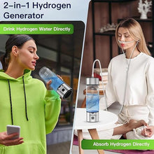 Load image into Gallery viewer, 2025 Upgrade Hydrogen Water Bottle,1400ppb Portable Water Ionizer Machine with SPE/PEM Technology in 3-Minute Electrolysis,Rechargeable Hydrogen Rich Generator for Office Travel &amp; Fitness
