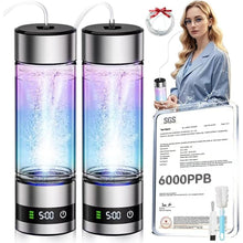Load image into Gallery viewer, 4.0 Upgrade 2PCS Hydrogen Water Bottle &amp; Hydrogen Absorption ?NO.1-100% Odorless??SGS Certification - 6000PPB? Hydrogen Water Bottle - 2025 SPE PEM?Hydrogen Can be Produced from Mineral Water
