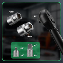 Load image into Gallery viewer, 9Pcs Spark Plug Wrench Set 3/8&quot; 5-45Ft.lb Torque Wrench with Universal Spark Plug Socket, 1/2 and 1/4 Adapters and Extension Rod
