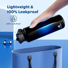 Load image into Gallery viewer, 24 oz Water Bottle with Handle for Men: Spill Proof Lid with Straw, Flex Cap, Cold for 24 Hrs, Hot for 10 hrs, Vacuum Stainless Steel Thermos for Walking, Hiking, Travel, Sport, Gym (Twilight Night)
