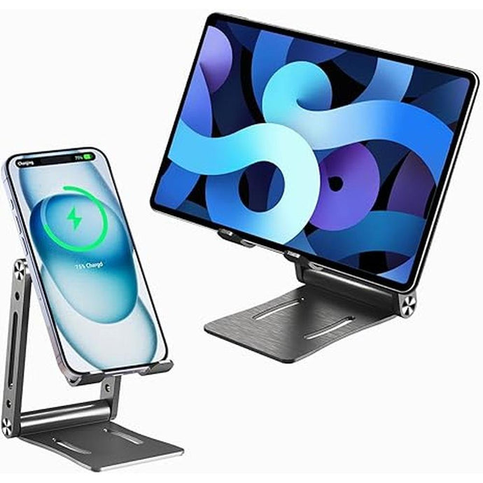 Cell Phone Stand,360° Adjustable Folding Portable Phone Holder for Desk Travel Essentials Office Accessories Compatible with All Mobile Phones,Small ipad,Switch
