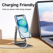 Load image into Gallery viewer, Cell Phone Stand,360° Adjustable Folding Portable Phone Holder for Desk Travel Essentials Office Accessories Compatible with All Mobile Phones,Small ipad,Switch
