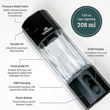 Load image into Gallery viewer, Hydrogen Water Bottle Generator | Up to 6000+ PPB Molecular Hydrogen, Alkaline Water Pitcher | OLED Display, Rechargeable, Portable, High-Pressure Safe Design
