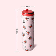 Load image into Gallery viewer, BOTTLE BOTTLE Insulated Water Bottle 24oz with Straw Lid and Handle for Sports Travel Gym Stainless Steel Water Bottles Double-Wall Vacuum Metal Leak Proof BPA-Free (HeartBeats)
