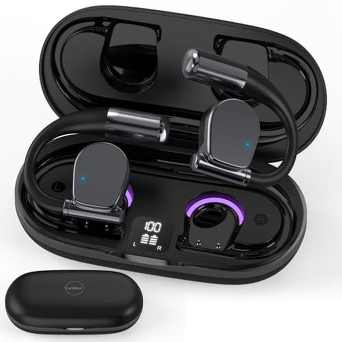 Translation Earbuds Real Time Language Translator Earbuds with 144 Languages, OWS Wireless Earbuds Noise-Canceling, Long Battery Life for Travel & Business Learning Ideal Compatible with iOS & Android