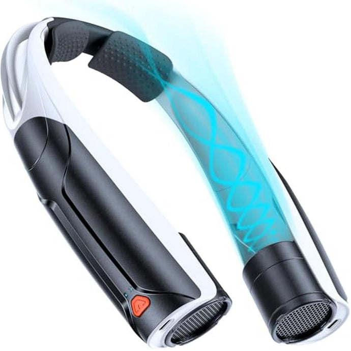 AaoLin Portable Neck Fan with 6000mAh Battery, USB-C Rechargeable, Black Hands-Free Personal Fan 6 Speeds, 6-20Hrs Cooling for Outdoor Sports/Gym/Office, Adjustable 11oz Lightweight, Neck Cooler