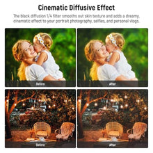 Load image into Gallery viewer, NEEWER 67mm CPL + Black Mist Diffusion 1/4 Filter Set (2 Pack), Multicoated Optical Glass Circular Polarizing &amp; Dreamy Soft Cinematic Effect Filter for Camera Lens
