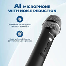 Load image into Gallery viewer, Bluetooth Microphone Wireless Voice Amplifier, Professional Intelligent Noise Cancelling Handheld/Desktop Mic Speaker, 15W Wireless Mic with 3 Sound Effects for Teaching Singing Speaking Karaoke H9
